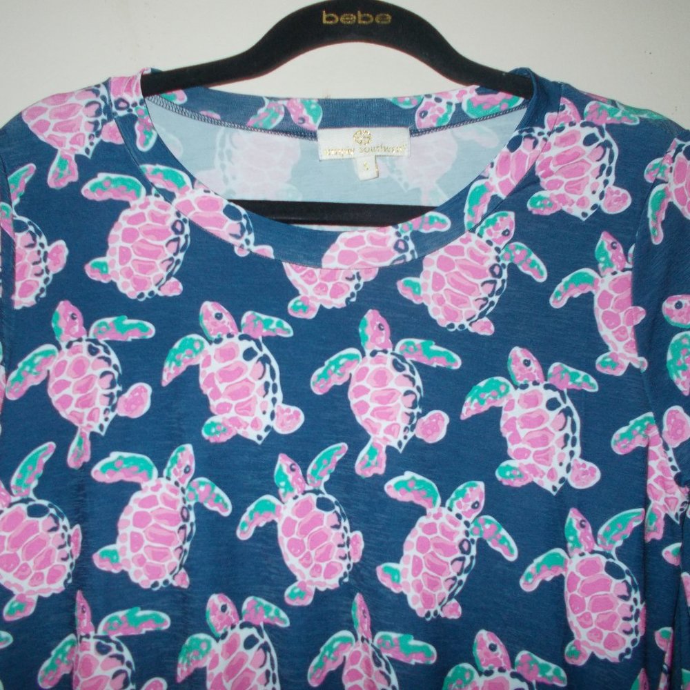 Simply Southern Turtle Top Multi Color Size Small - Picture 2 of 6